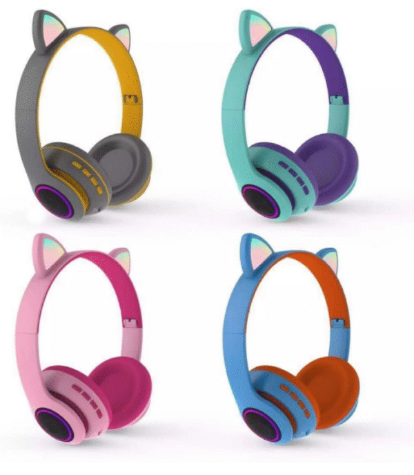 Auriculares Orejas Gato Bluetooth Con Luces Led Cafini CN-A608BT