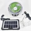 CN-F2607BT PARTE 2 Ventilador Solar 7” 8W con 2 Bombillas LED y Panel 4W CN-F2607BT