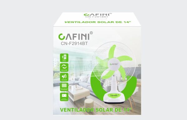 Ventilador de Escritorio 14” con Base Desmontable y Batería de Plomo Ácido 4,5 Ah CN-F2914BT